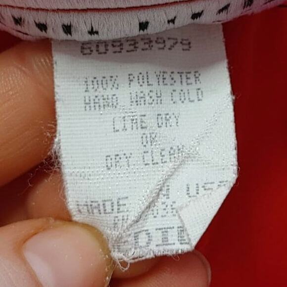 Exact Change Vintage Red Pink Skirt Size Medium Polyester Summer - Picture 3 of 6